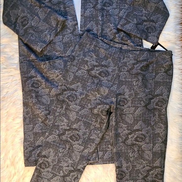 Clara Sun Woo Pants - 2 piece floral pattern cardigan & pant
